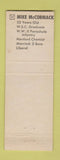 Matchbook Cover - Mike McCormack Election Legislature WA Washington
