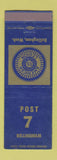 Matchbook Cover - American Legion Post 7 Bellingham WA
