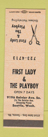 Matchbook Cover - First Lady and The Playboy Seattle WA salon