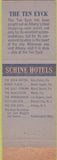 Matchbook Cover - Hotel Ten Eyck Albany NY