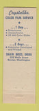 Matchbook Cover - Shaw Bros Drug Renton WA