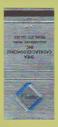 Matchbook Cover - Shea Cadillac Oldsmobile Williamsport PA 30 Strike
