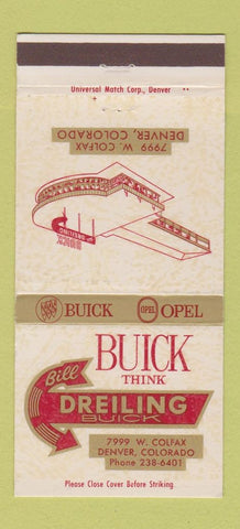 Matchbook Cover - Dreiling Buick Denver Colorado Colfax 30 Strike
