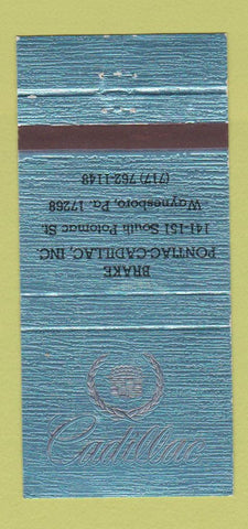 Matchbook Cover - Brake Pontiac Cadillac Waynesboro PA 30 Strike