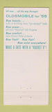 Matchbook Cover - 1955 Oldsmobile White Rose York PA 30 Strike