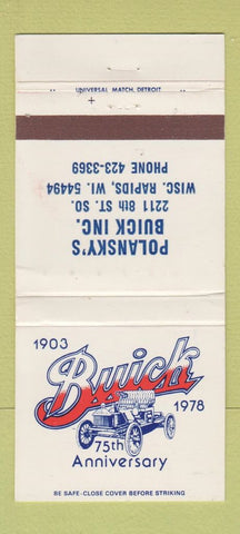 Matchbook Cover - Polansky's Buick Wisconsin Rapids WI 1978 30 Strike