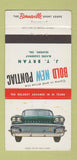 Matchbook Cover - JT Bryan Pontiac Seaford DE Bonneville 30 Strike