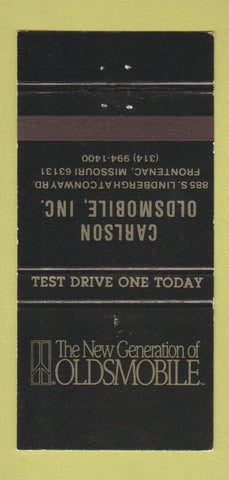 Matchbook Cover - Carlson Oldsmobile Frontenac MO 30 Strike