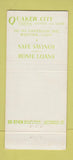 Matchbook Cover - Quaker City Savings and Loan Whittier CA 30 Stick