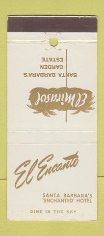 Matchbook Cover - El Mirasol Santa Barbara CA Hotel 30 Stick