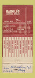 Matchbook Cover - Harold's Restaurant Fontana CA 30 Stick