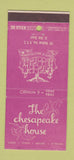 Matchbook Cover - The Chesapeake House New York City 30 Stick