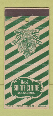 Matchbook Cover - Hotel Sainte Claire San Jose CA 30 Stick