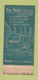 Matchbook Cover - Hacienda San Pedro CA Hotel 30 Stick