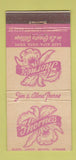 Matchbook Cover - Thorne's Flowers Bakersfield CA WEAR orchid 30 Stick