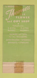 Matchbook Cover - Thorne's Flowers Bakersfield CA WEAR orchid 30 Stick