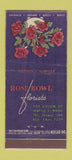 Matchbook Cover - Rose Bowl Flowers Seattle WA 30 Stick