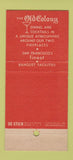 Matchbook Cover - Old Colony San Francisco CA restaurant 30 Stick