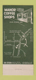 Matchbook Cover - Manor Coffee Shop San Francisco CA 30 Stick