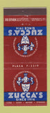 Matchbook Cover - Zucca's Restaurant New York City 30 Stick