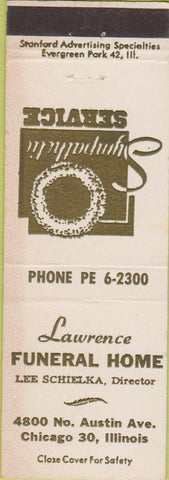 Matchbook Cover - Lawrence Funeral Home Chicago IL