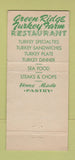 Matchbook Cover - Green Ridge Turkey Farm Nashua NH 30 Stick