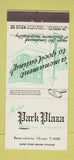 Matchbook Cover - Marty's Park Plaza Restaurant Baltimore MD 30 Stick