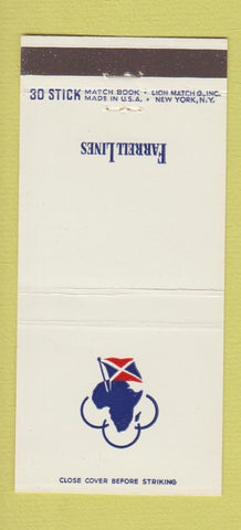 Matchbook Cover - Farrell Lines shipping 30 Stick