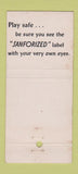 Matchbook Cover - Sanforized Clothes girlie 30 Stick