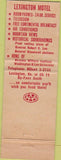 Matchbook Cover - Lexington Motel Lexington VA