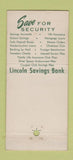 Matchbook Cover - Lincoln Savings Bank Brooklyn NY 30 Stick
