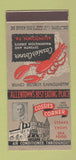 Matchbook Cover - Cossie's Corner Restaurant Allentown PA 30 Stick