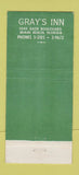 Matchbook Cover - Gray's Inn Miami Beach FL 30 Stick