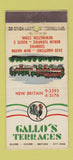 Matchbook Cover - Gallo's Terraces Newington CT 30 Stick