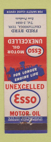 Matchbook Cover - Esso oil gas Fred Byrd Chattanooga TN
