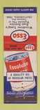 Matchbook Cover - Esso oil gas Woodrow Long's Chattanooga TN