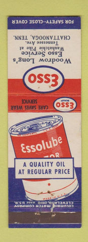Matchbook Cover - Esso oil gas Woodrow Long's Chattanooga TN