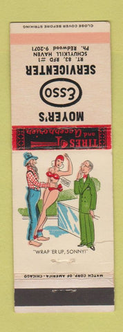 Matchbook Cover - Moyer's Esso oil gas Schuylkill Haven PA hillbilly