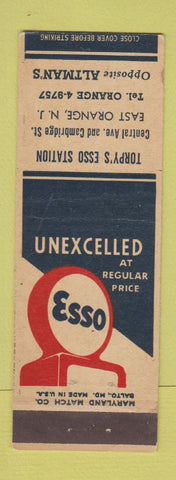 Matchbook Cover - Esso oil gas Torpy's East Orange NJ