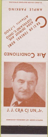 Matchbook Cover - Craciun Funeral Home Cleveland OH