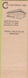 Matchbook Cover - Craciun Funeral Home Cleveland OH