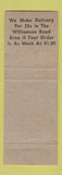 Matchbook Cover - Smith Esso oil gas Roanoke VA restaurant