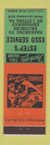 Matchbook Cover - Estep's Esso oil gas Etters PA