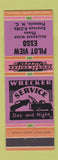Matchbook Cover - Pilot View Esso oil gas Pinnacle NC towing bulldozer