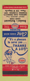 Matchbook Cover - Brooker's Restaurant Esso oil gas Turners Corners ON WEAR