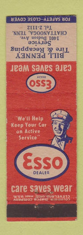 Matchbook Cover - Bill Penney Esso oil gas Chattanooga TN