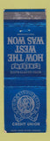 Matchbook Cover - How the West Was Won Movie MGM Credit Union WEAR