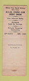 Matchbook Cover - How the West Was Won Movie MGM Credit Union WEAR