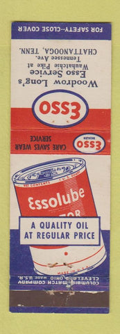 Matchbook Cover - Woodrow Long's Esso oil gas Chattanooga TN