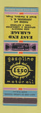 Matchbook Cover - East End Garage Esso oil gas Jefferson NY low phone #
